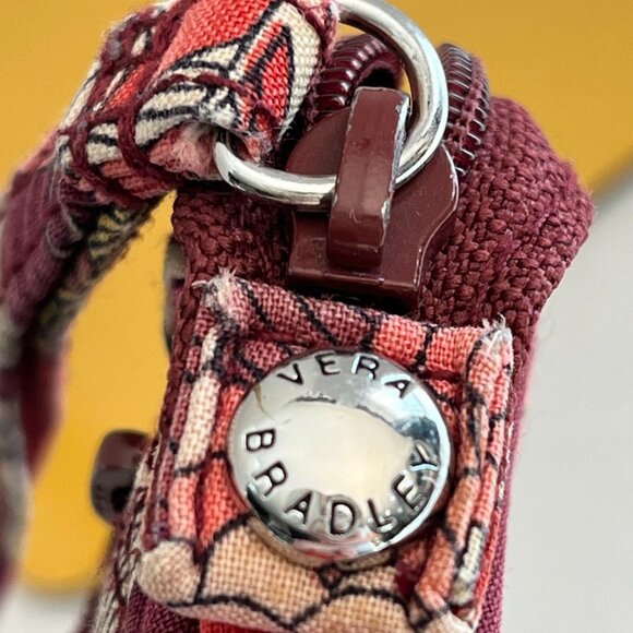 Vera Bradley Quilted Zip Around Wristlet Wallet Floral Pink - Picture 7 of 16